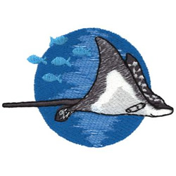 Spotted Eagle Ray Machine Embroidery Design