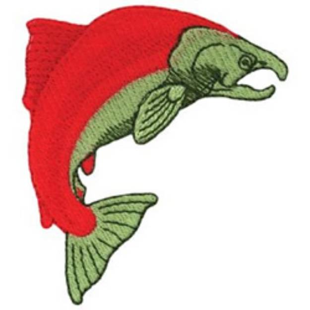 Picture of Sockeye Salmon Machine Embroidery Design