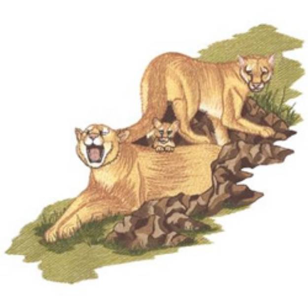 Picture of Mountain Lions Machine Embroidery Design