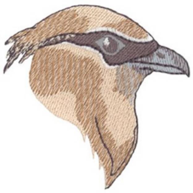 Picture of Cedar Waxwing Head Machine Embroidery Design