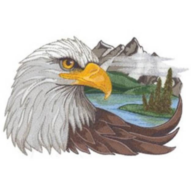 Picture of Eagle Scene Machine Embroidery Design