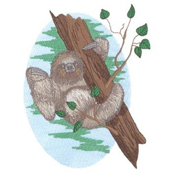 3 Toed Sloth Machine Embroidery Design
