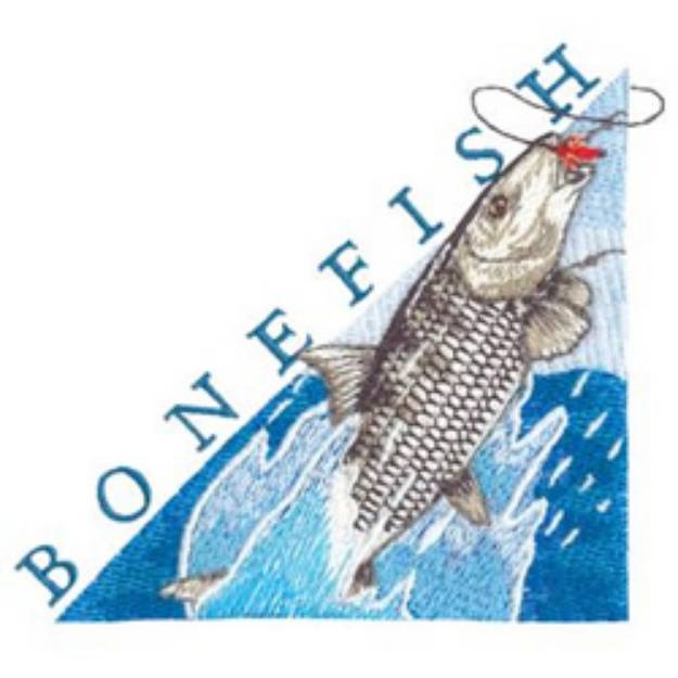 Picture of Bonefish Machine Embroidery Design