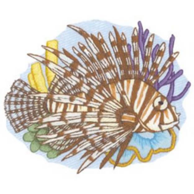 Picture of Lion Fish Machine Embroidery Design