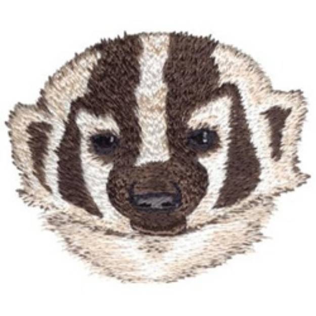 Picture of Badger Head Machine Embroidery Design