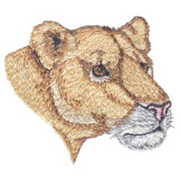 Picture of Lioness Head Machine Embroidery Design