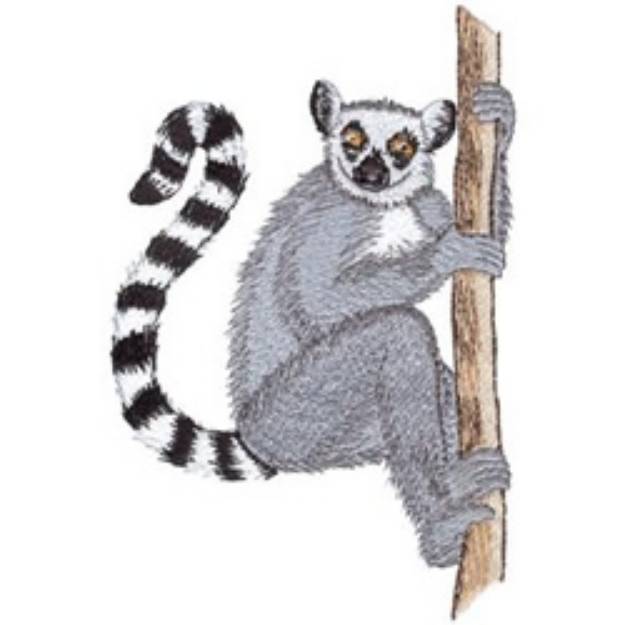 Picture of Ring-tailed Lemur Machine Embroidery Design