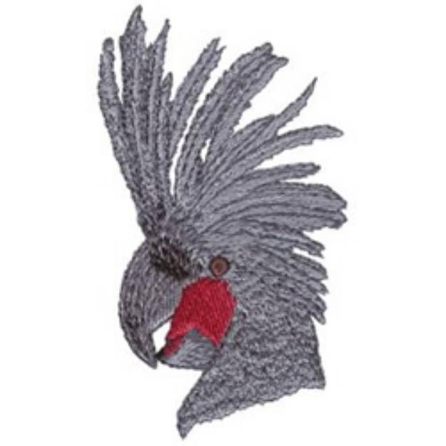 Picture of Black Palm Cockatoo Machine Embroidery Design