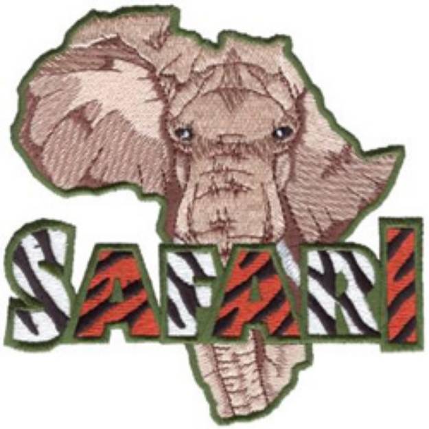 Picture of Elephant Safari Machine Embroidery Design