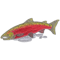 Coho Salmon Machine Embroidery Design