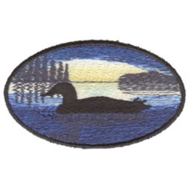 Picture of Loon Scene Machine Embroidery Design