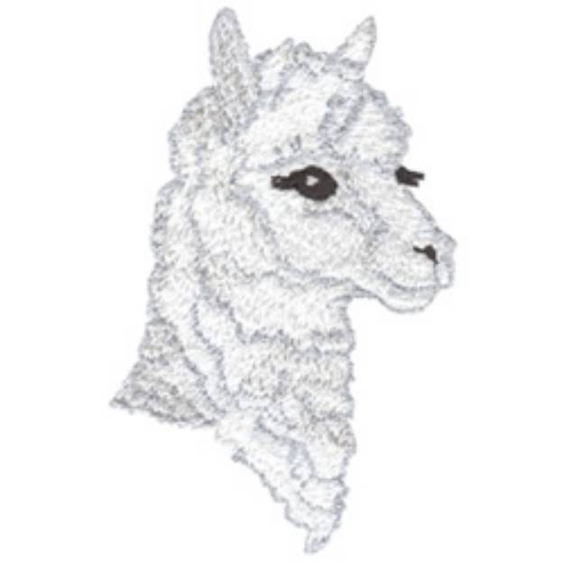 Picture of Alpaca Head Machine Embroidery Design