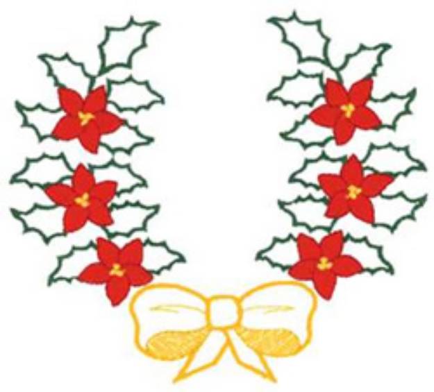 Picture of Christmas Wreath Outline Machine Embroidery Design