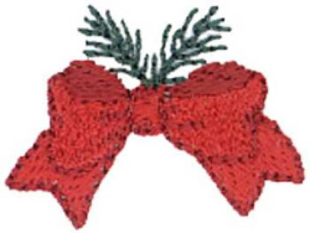Picture of Christmas Bow Machine Embroidery Design