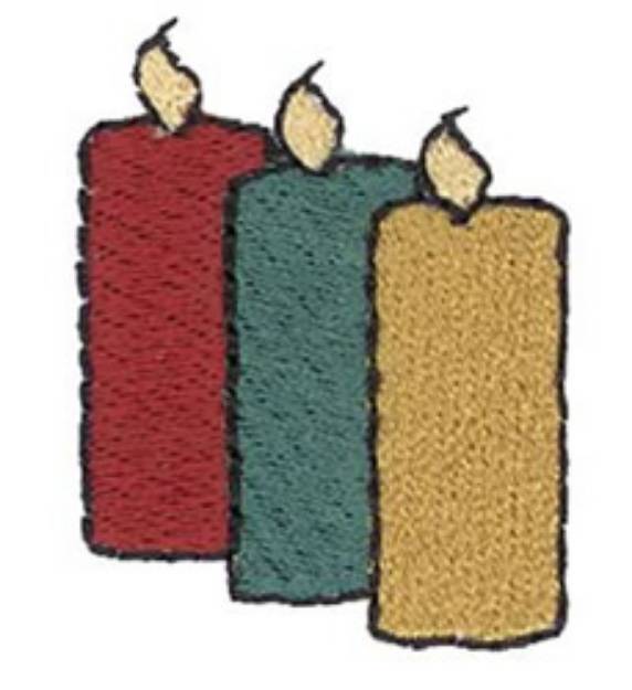 Picture of Candles Machine Embroidery Design