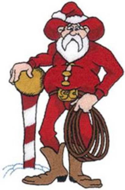 Picture of Cowboy Santa Machine Embroidery Design