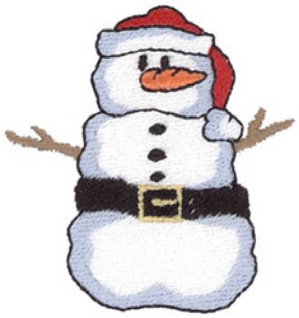 Picture of Santa Snowman Machine Embroidery Design