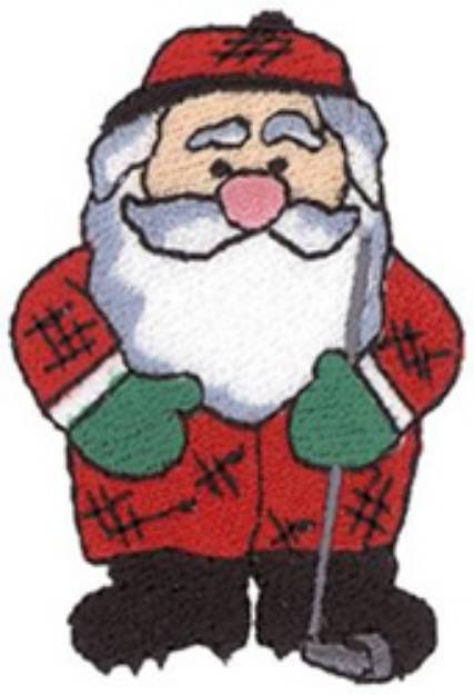 Picture of Golfing Santa Machine Embroidery Design