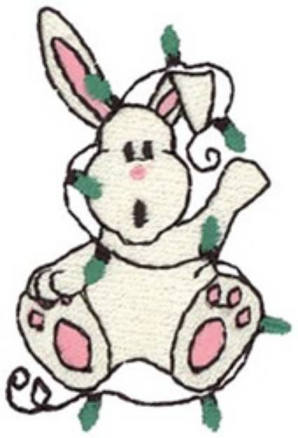 Picture of Christmas Bunny Machine Embroidery Design