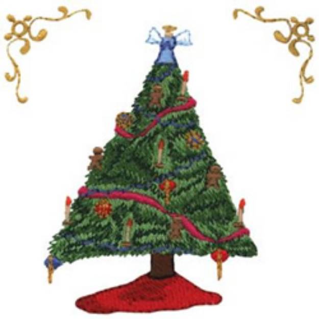 Picture of Christmas Tree Machine Embroidery Design