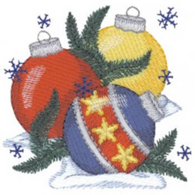 Picture of Christmas Balls Machine Embroidery Design