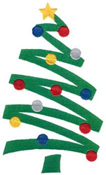 Line Christmas Tree Machine Embroidery Design