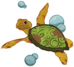 Picture of Sea Turtle Applique Machine Embroidery Design