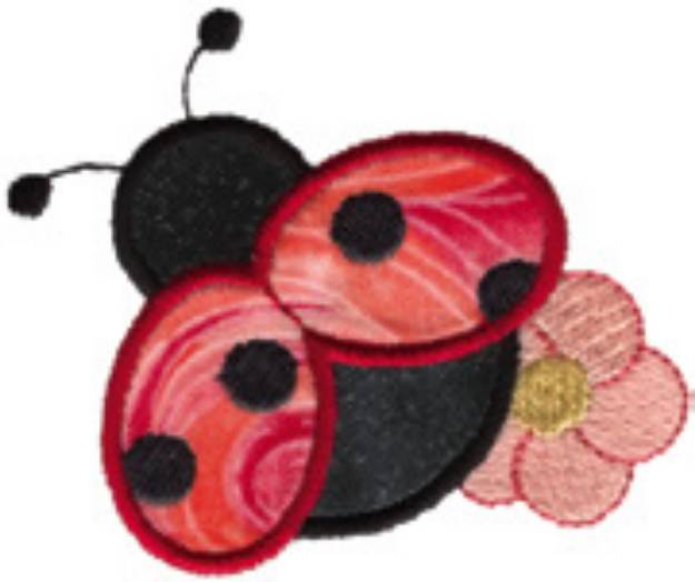 Picture of Ladybug Applique Machine Embroidery Design