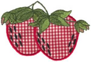 Picture of Strawberries Applique Machine Embroidery Design