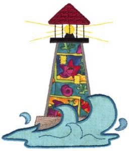 Picture of Lighthouse Applique Machine Embroidery Design