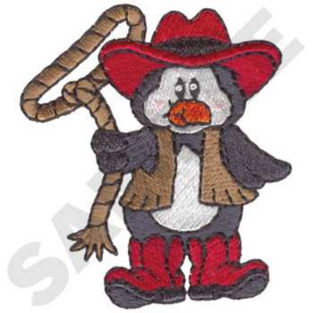 Picture of Cowboy Penguin Machine Embroidery Design