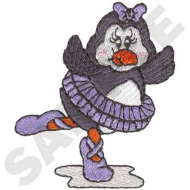 Picture of Ballerina Penguin Machine Embroidery Design