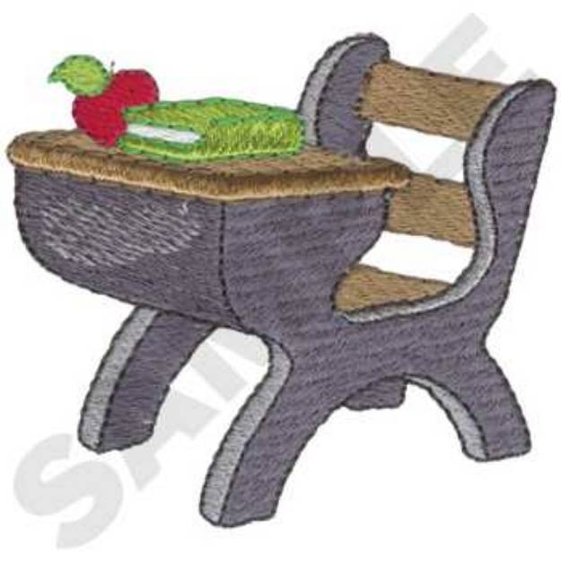 Picture of School Desk Machine Embroidery Design