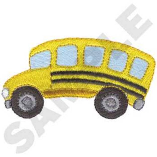 Picture of School Bus Machine Embroidery Design