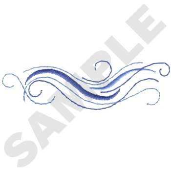 Water Accent Machine Embroidery Design