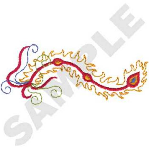 Picture of Phoenix Feather Machine Embroidery Design