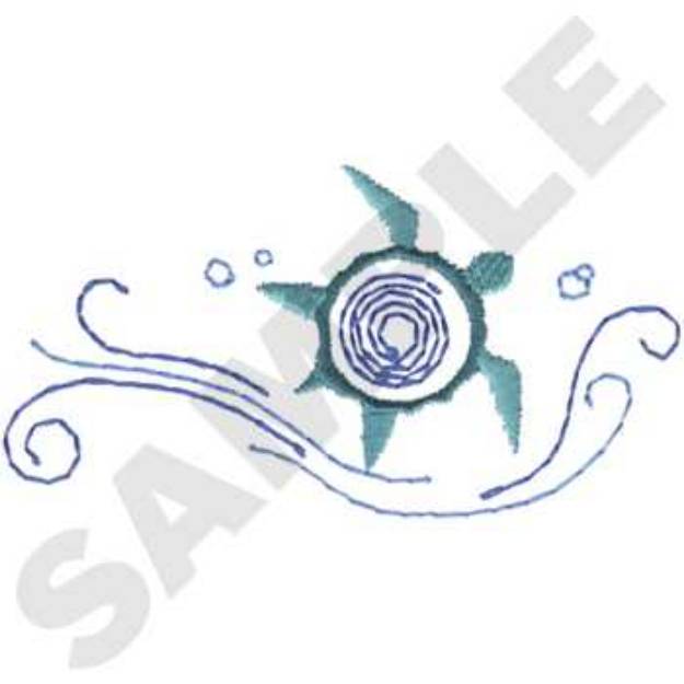 Picture of Turtle Accent Machine Embroidery Design