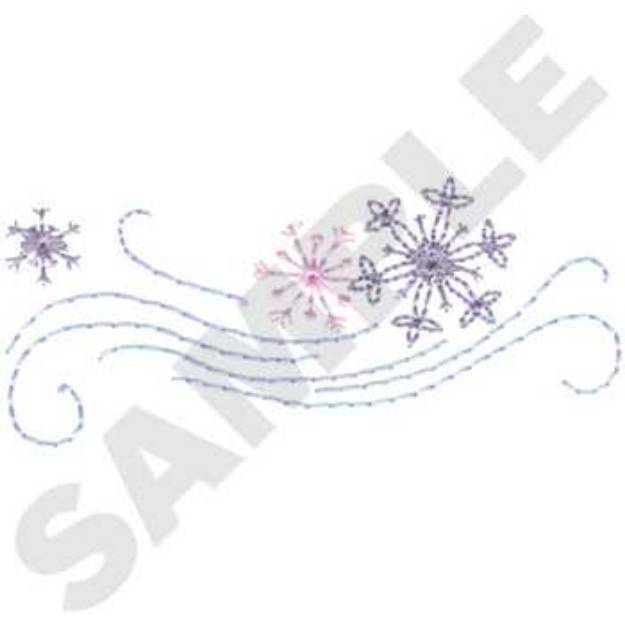 Picture of Snowflake Accent Machine Embroidery Design