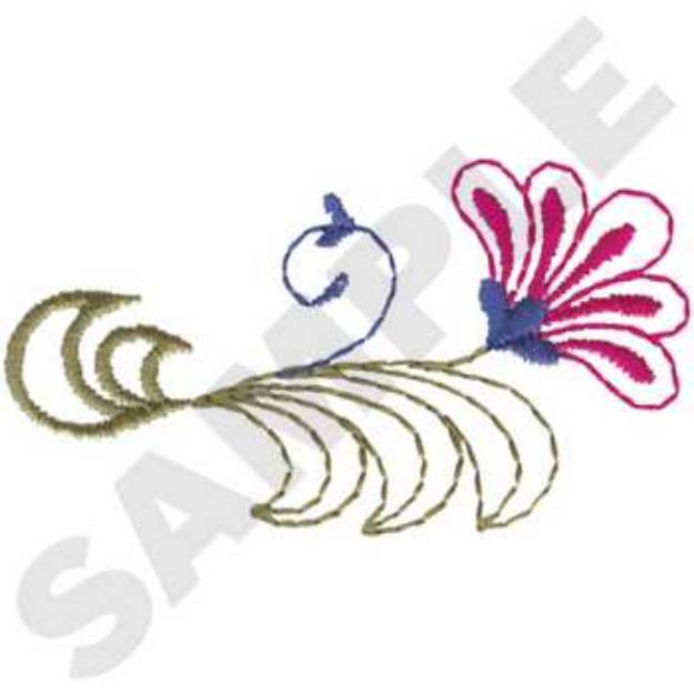 Picture of Floral Accent Machine Embroidery Design