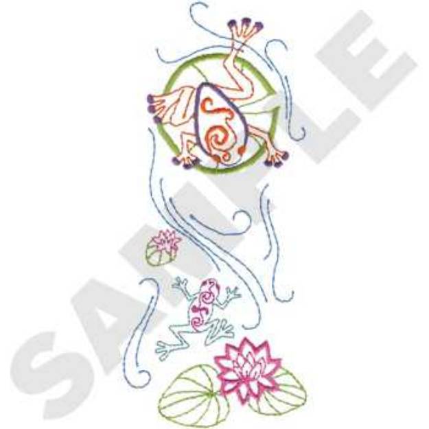 Picture of Frogs Machine Embroidery Design