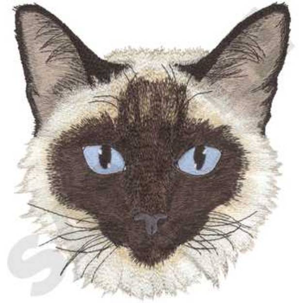 Picture of Traditional Siamese Cat Machine Embroidery Design