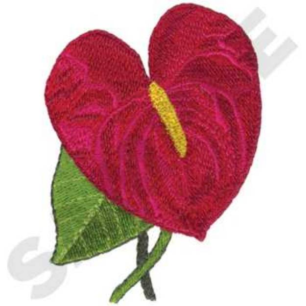 Picture of Anthurium Machine Embroidery Design