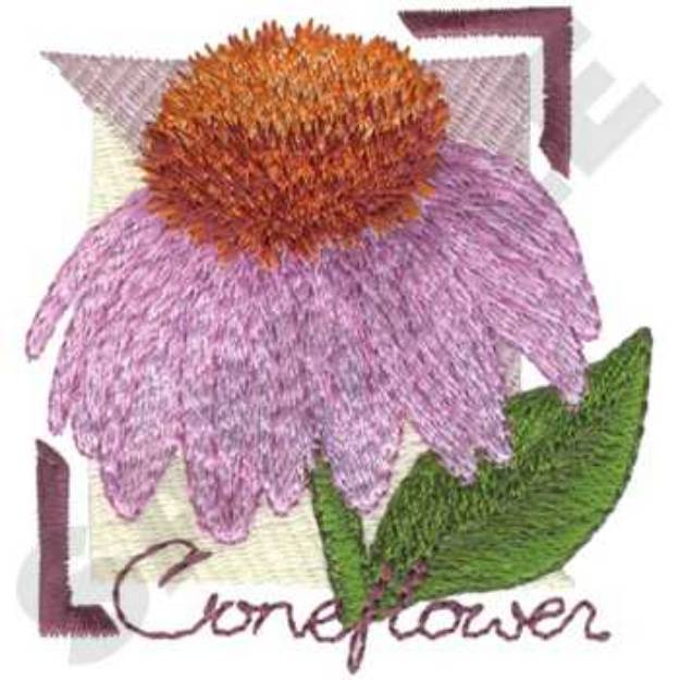 Picture of Coneflower Machine Embroidery Design