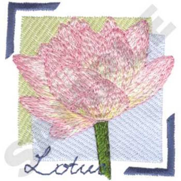 Picture of Lotus Machine Embroidery Design