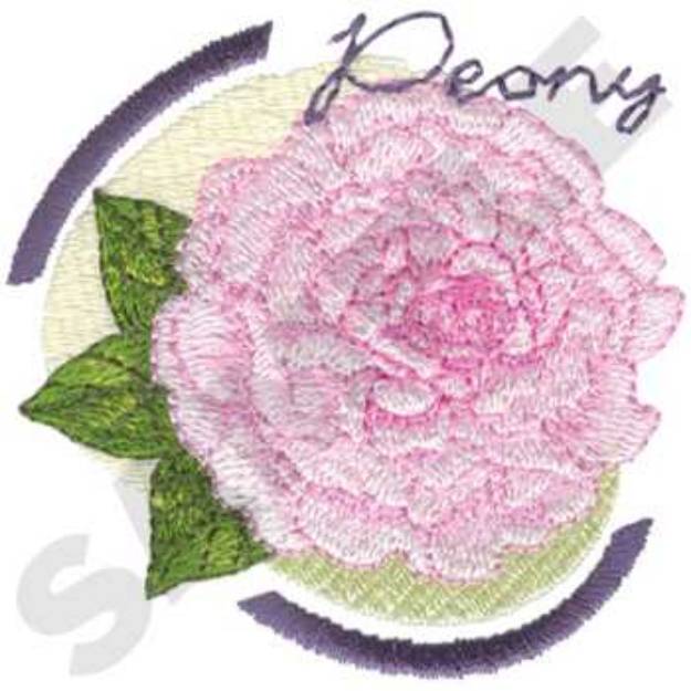 Picture of Peony Machine Embroidery Design