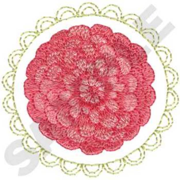 Picture of Zinnia Machine Embroidery Design