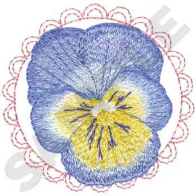 Picture of Pansy Machine Embroidery Design