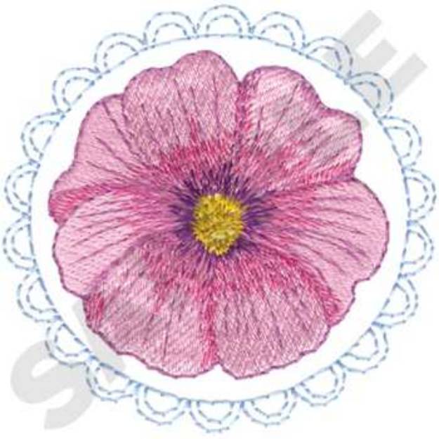 Picture of Hollyhock Machine Embroidery Design