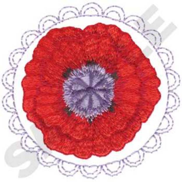 Picture of Oriental Poppy Machine Embroidery Design