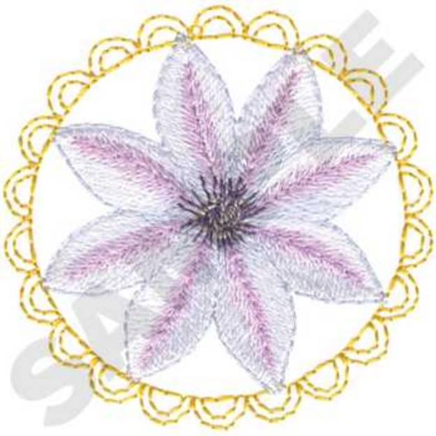 Picture of Clematis Machine Embroidery Design